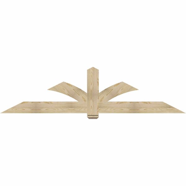 Ekena Millwork Redmond Rough Sawn Timber Gable Bracket, Douglas Fir, 96"W x 24"H x 2"D x 6"F, 6/12 Pitch GBW096X24X0206RED00RDF - main